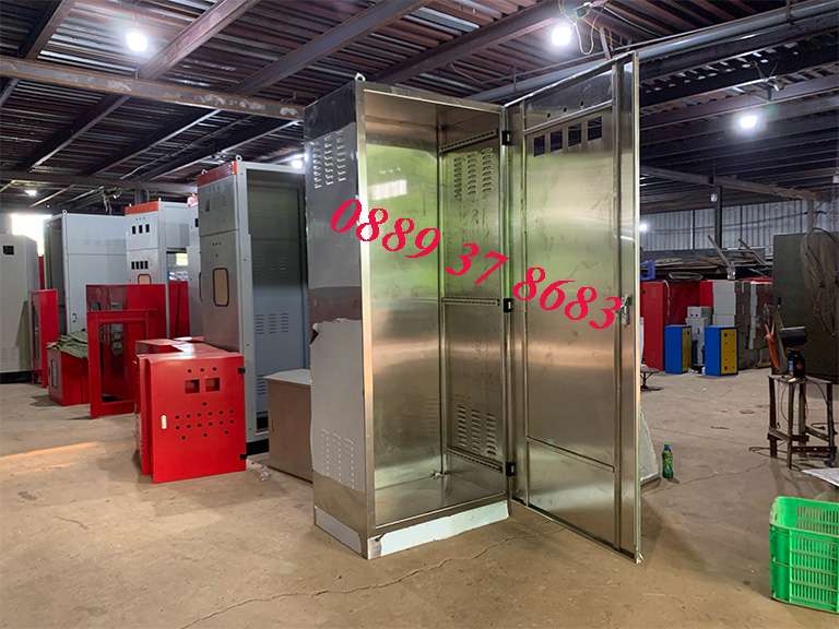 Tủ điện inox trong nhà 1 lớp cánh 2200x900x600x1.5mm