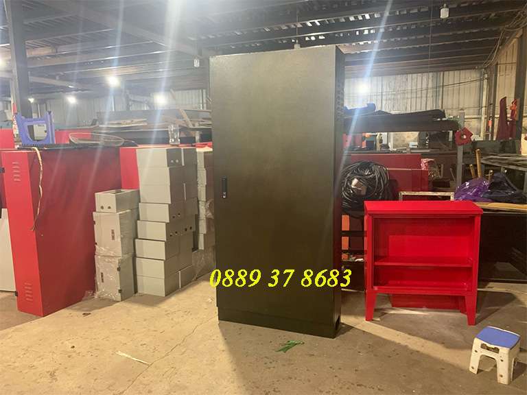Tủ điện trong nhà 2 lớp cánh sơn đen sần 1500x800x300x1.5mm tủ điện 2 lớp cánh