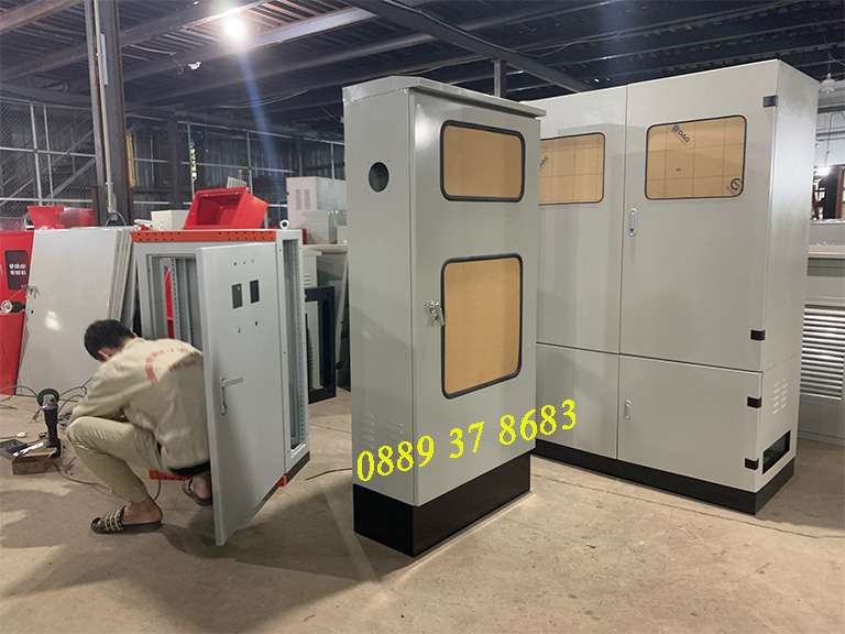 Vỏ tủ điện ngoài trời 2 lớp cánh KT 1700x800x300x1.5mm - Vỏ Tủ Chữa Cháy