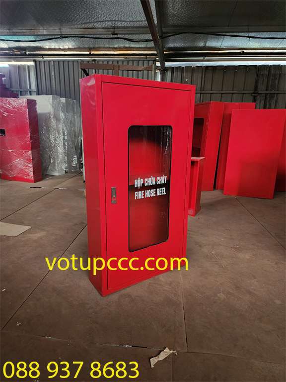 hộp chữa cháy fire hose reel KT 1000x600x180x0.8mm hộp chữa cháy